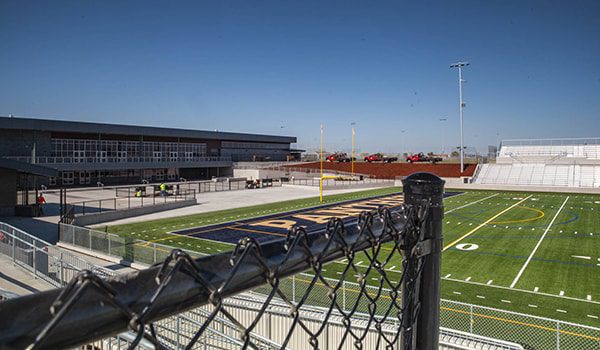 West park high school commercial fencing near football field