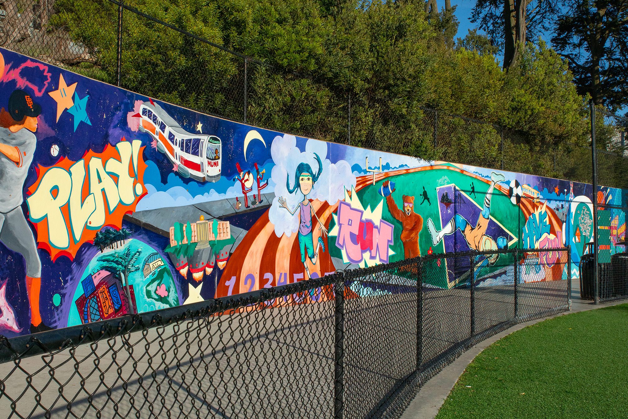 West park high school commercial fencing near football field